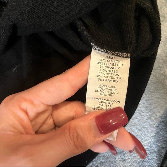 Fashion Nova Hoodie Black Latest And Greatest French Terry Zip Basic Size Small - Picture 7 of 7